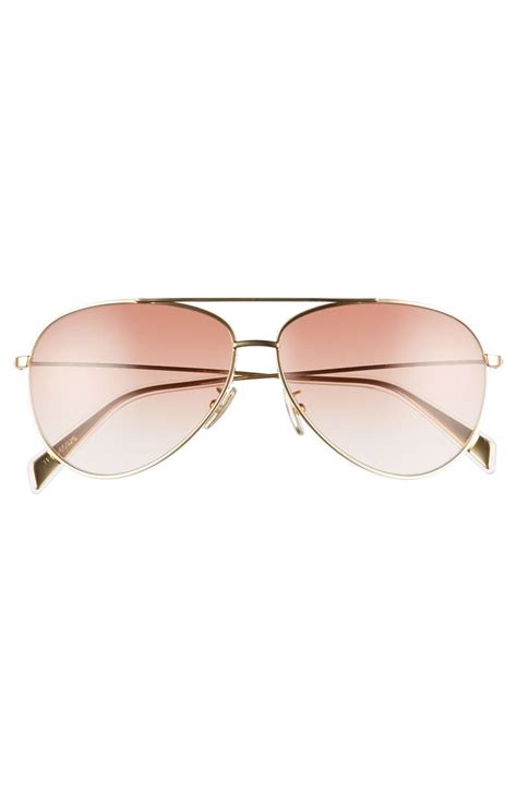 celine 59mm aviator sunglasses|Celine sunglasses case.